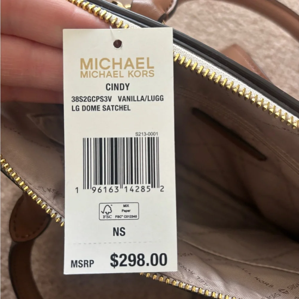 NWT Michael Kors Cindy Large Dome Satchel